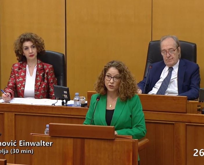 Pučka pravobraniteljica Tena Šimonović Einwalter predstavlja Izvješće za 2021. Hrvatskom saboru